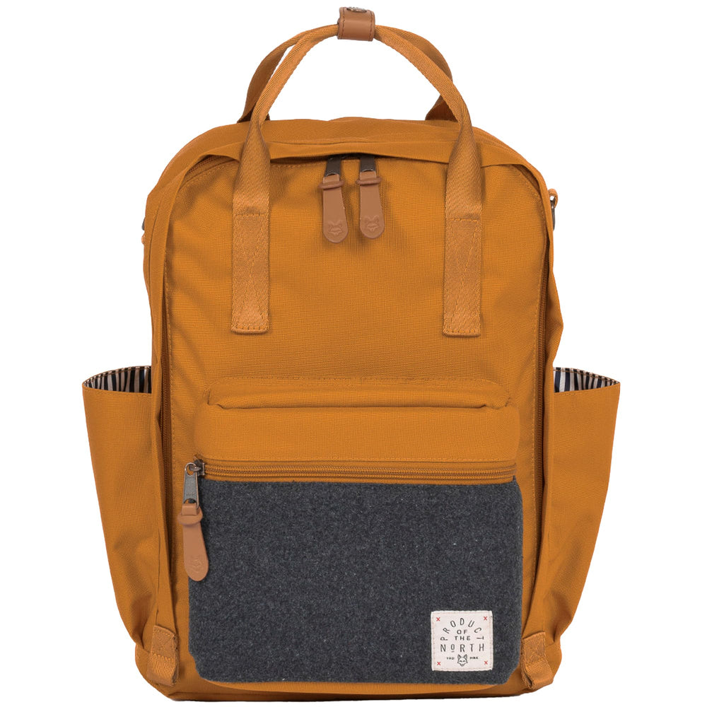 Product of the North Elkin Buckthorn backpack front view with organized pockets for busy parents.