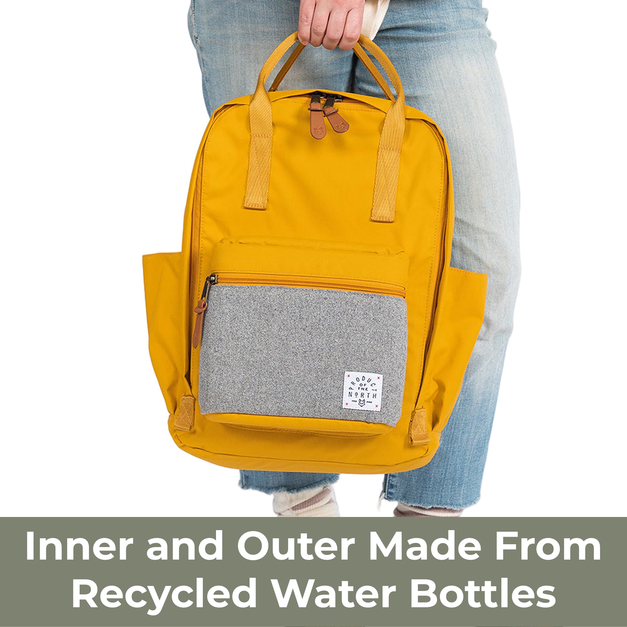 Product of the North Elkin interior pocket sleeves keep essentials organized on the go.