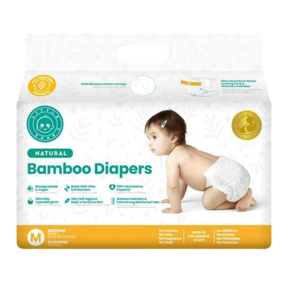 Products On The Go Little Toes diaper with absorbent core delivers quick wetness management.