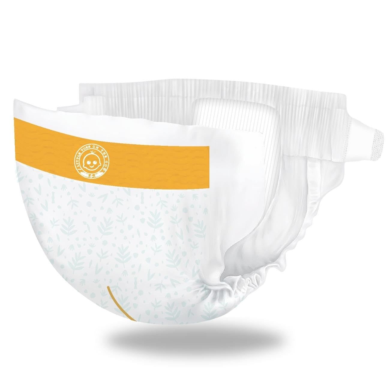 Products On The Go Little Toes diaper shows an Aloe liner for skin hydration and comfort.