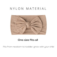 Prohouse soft nylon headbands close-up showing gentle stretch for newborn comfort.