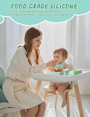 Proium travel feeding set spoon with safety barrier for gentle feeding