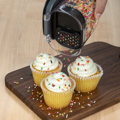ProKeeper+ clear canister ideal for spices, herbs, candy, and snacks.