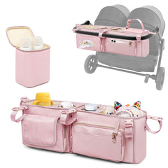 Prokva double stroller organizer compatible with Bob Flex 3.0 for quick setup