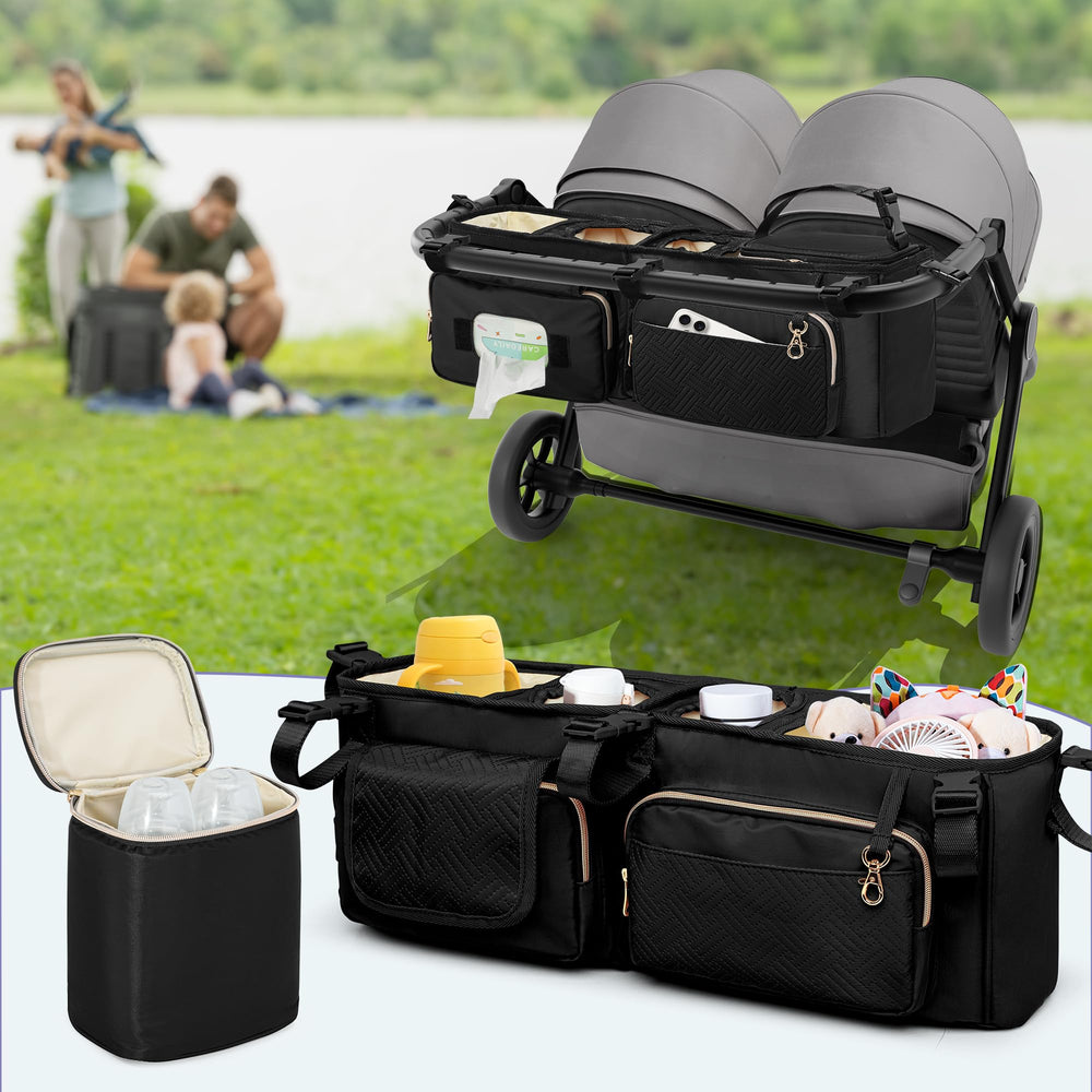 Prokva installation-ready layout demonstrates secure mounting on a stroller