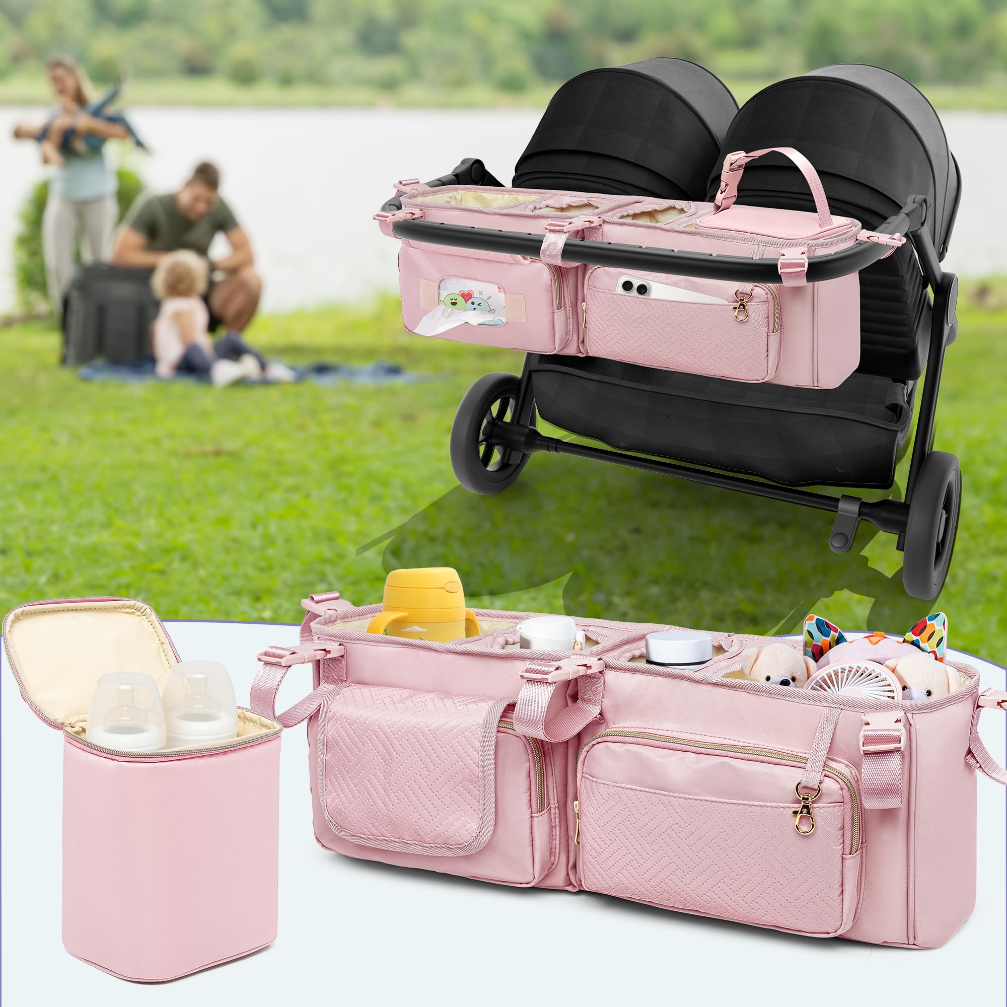 Prokva padded nylon construction provides durable, stable storage on outings