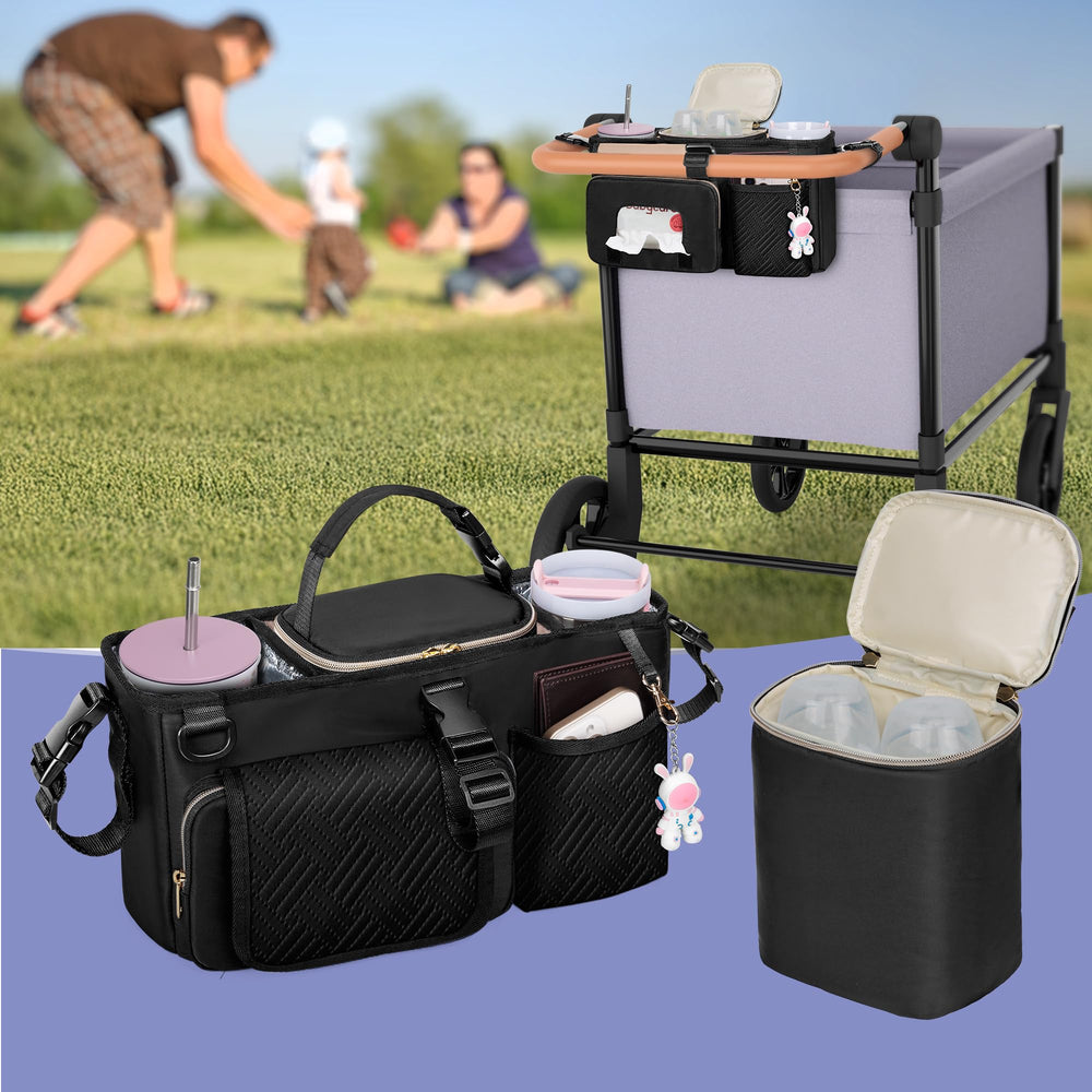 Prokva three adjustable buckle straps secure the organizer to your stroller.