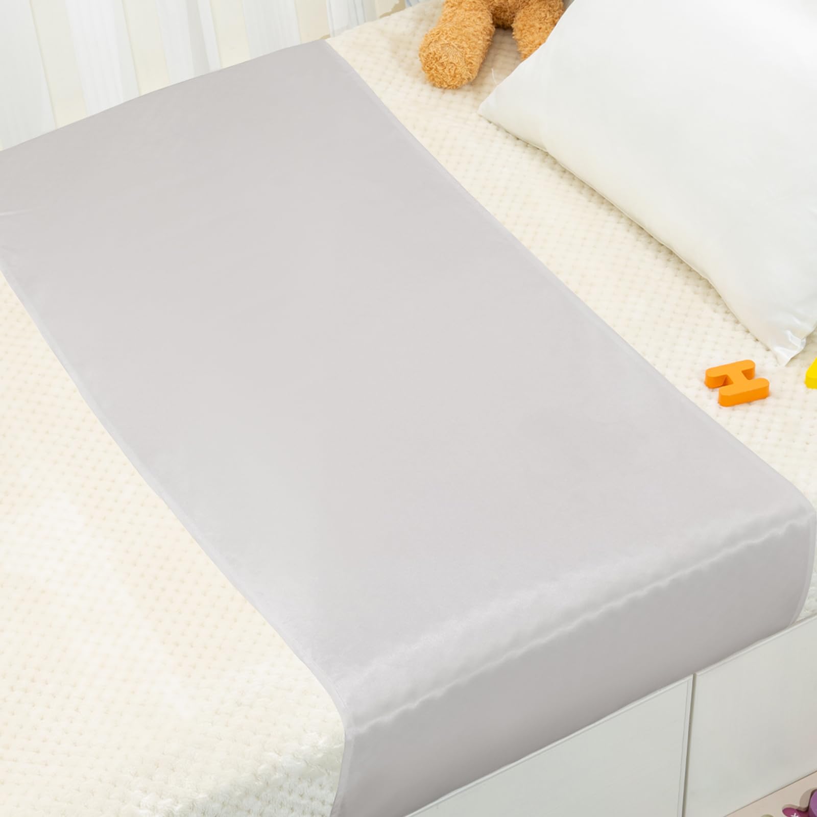 PROMEED Baby Silk Bassinet Sleeve on mattress for breathable infant comfort.