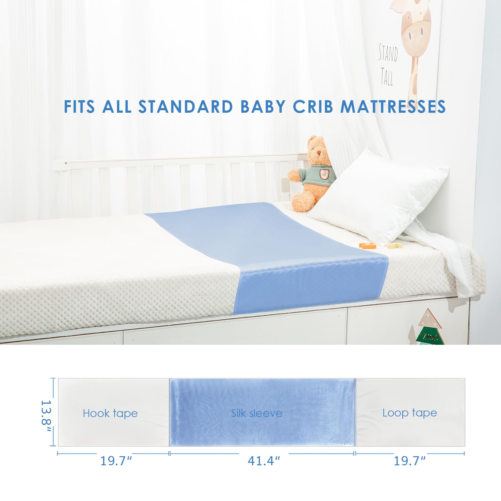 PROMEED machine-washable silk bassinet sheet includes a mesh laundry bag.