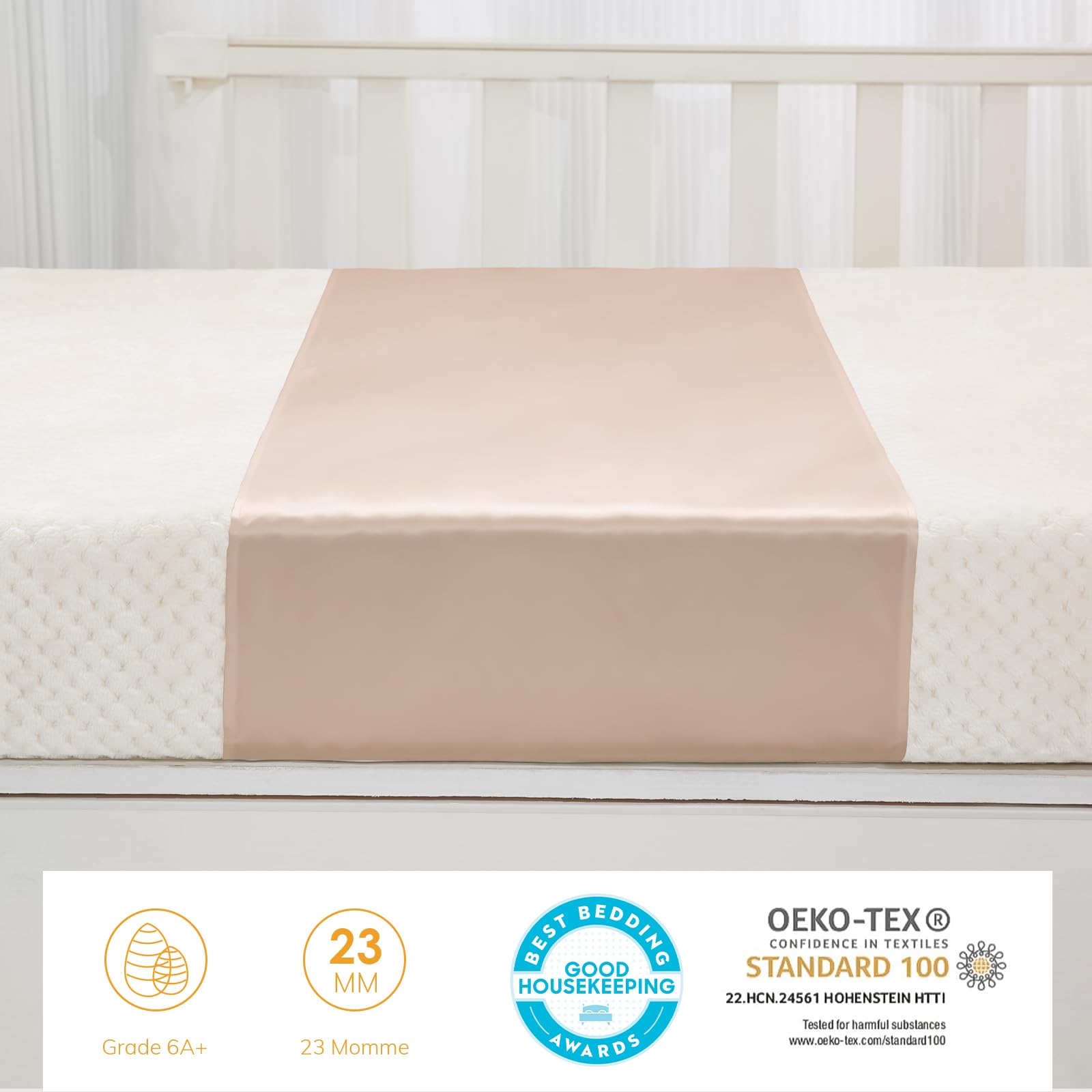 PROMEED silk bassinet sleeve magic tape installation demonstrates secure, easy fit.