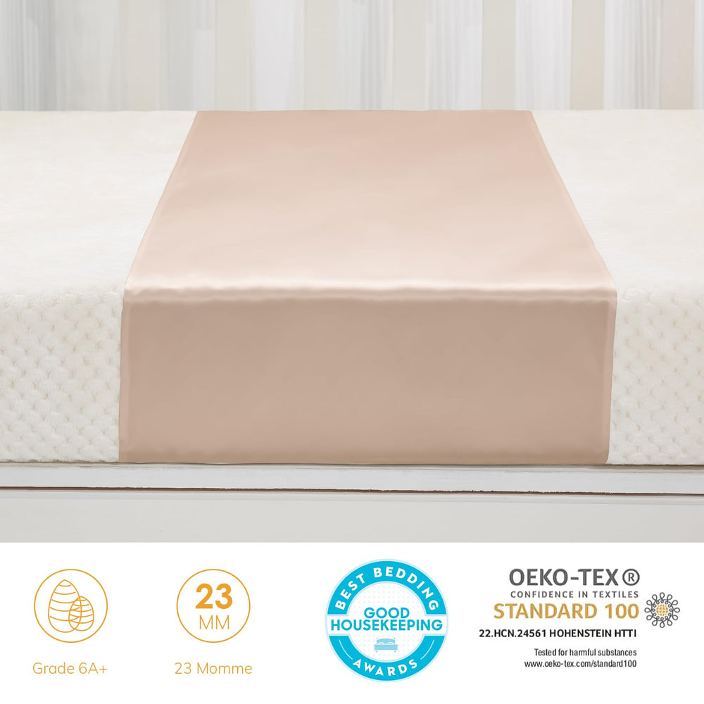 PROMEED silk crib half sleeve sheet with adjustable magic tape for secure fit
