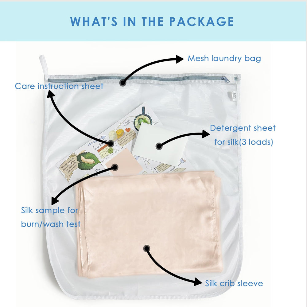 PROMEED silk crib half sleeve sheet demonstrates fit on standard cribs