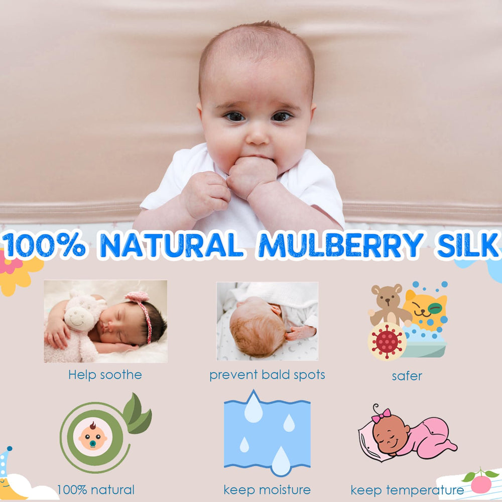 PROMEED silk crib half sleeve sheet pink unicorn pattern for gentle nursery styling