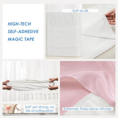 PROMEED silk crib slip adjustable magic-tape ensures versatile fit for most cribs