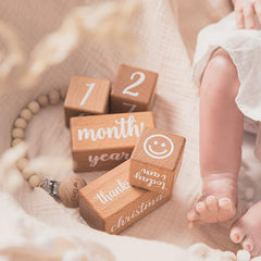 Promise Babe milestone blocks support early numeracy and symbol recognition.