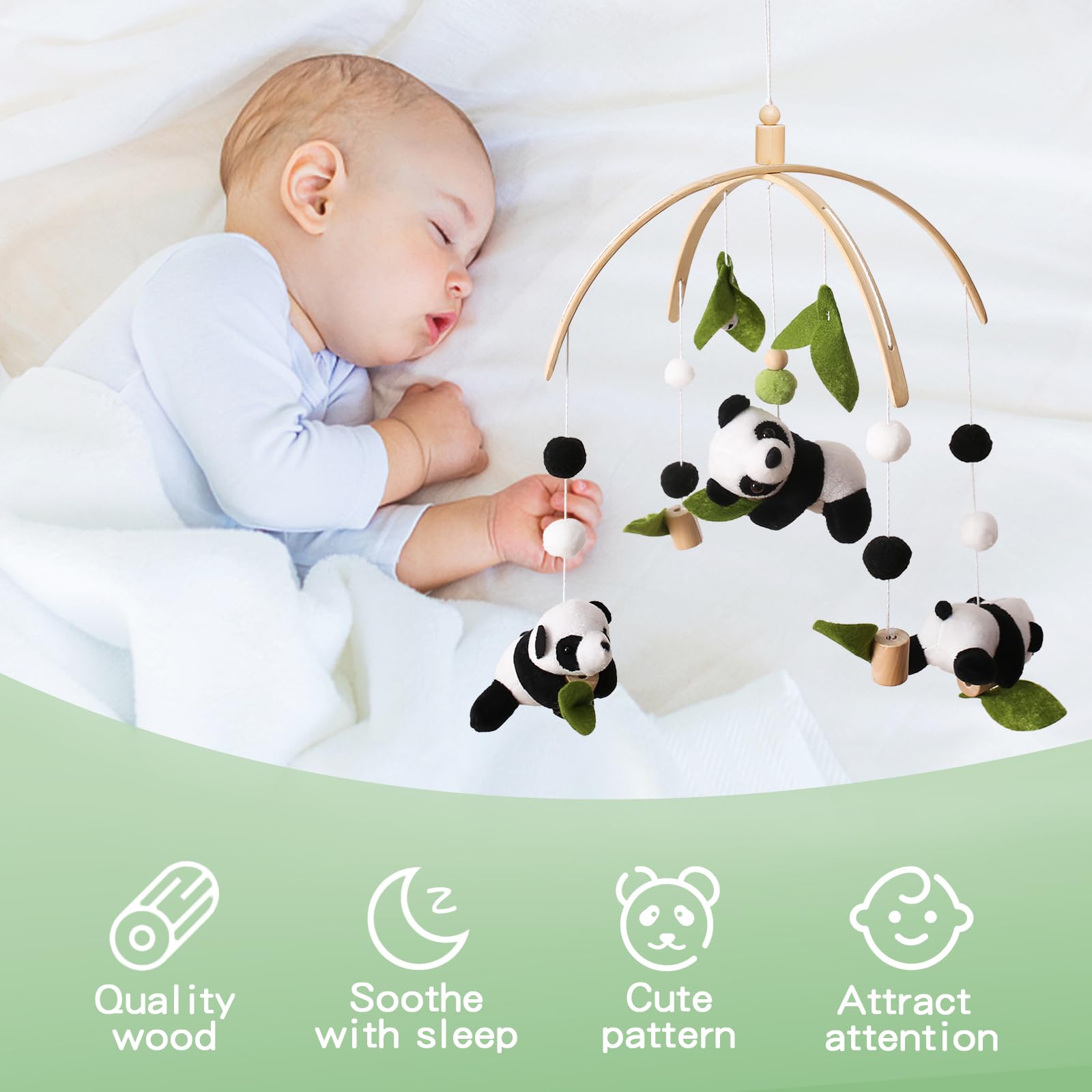 Promise Babe panda-mobile enhances nursery decor with a charming focal point