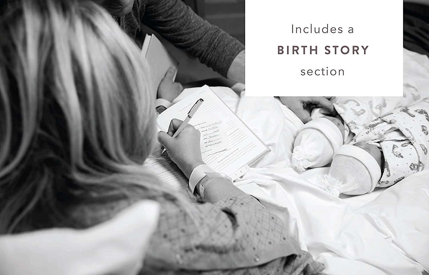 Promptly Journals gift-ready packaging suggests a thoughtful present for new parents
