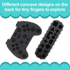 PRONY game controller teether texture details highlight button shapes for tiny fingers.