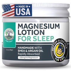 ProSeed Magnesium Lotion jar close-up shows vegan, all-natural formula for daily skin care.