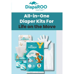 PROSÍM GIFT CO. DiapaROO gloves and disposal bag enable tidy changes.
