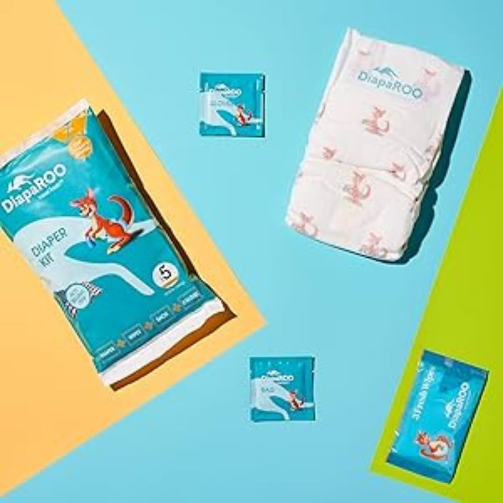 PROSÍM GIFT CO DiapaROO kit used for airport travel and on-the-go changes.