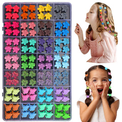 ProSuites 112-pcs baby hair clips with flowers and butterflies for versatile daily styling.