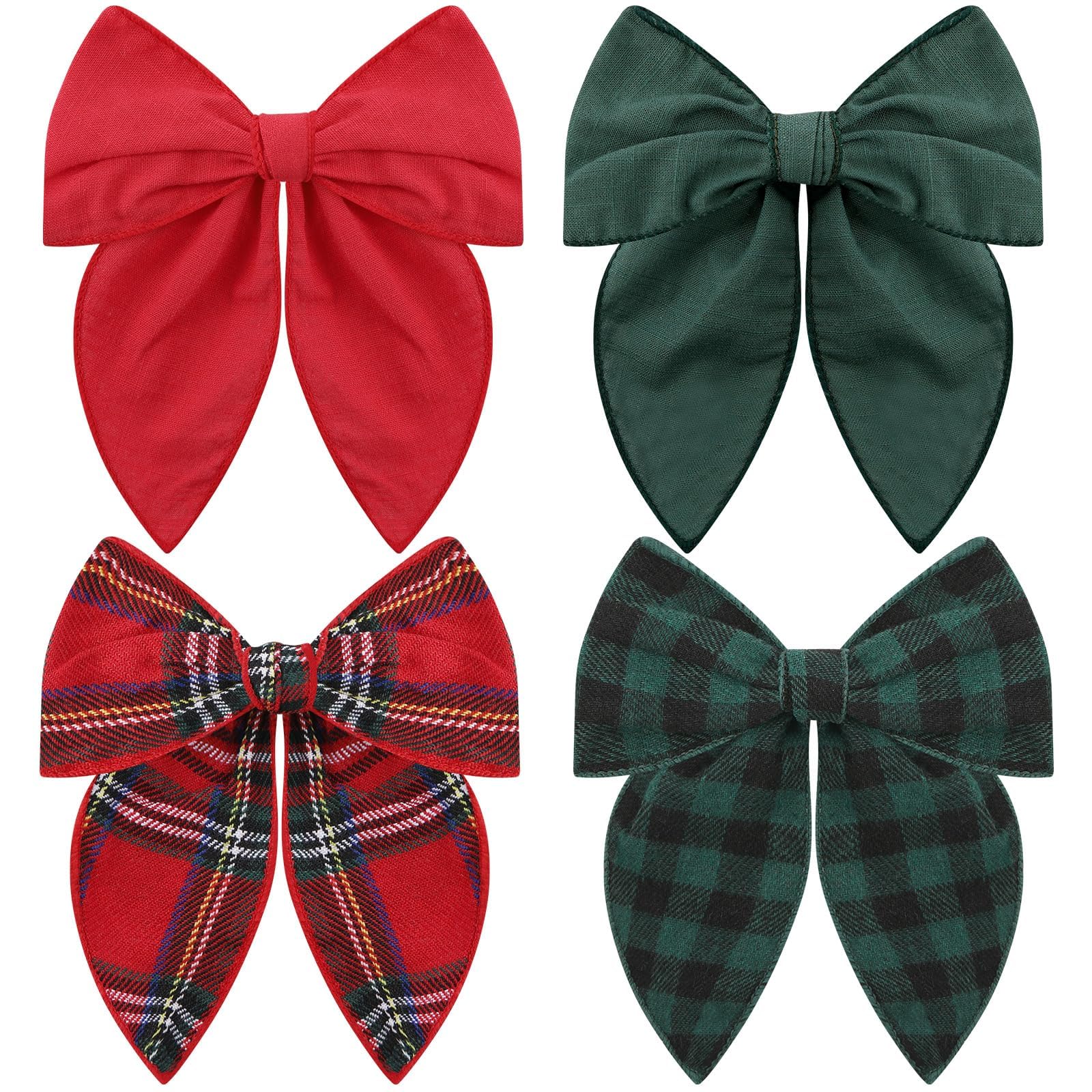 ProSuites red clip Christmas bow provides secure daily wear for girls.