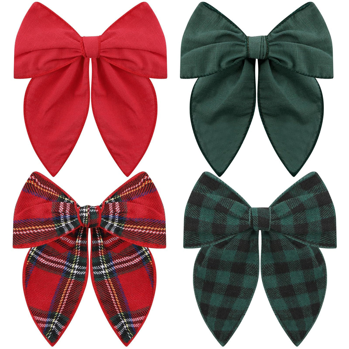 ProSuites red clip Christmas bow provides secure daily wear for girls.