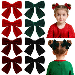 ProSuites velvet burgundy bow with alligator clip for secure styling.