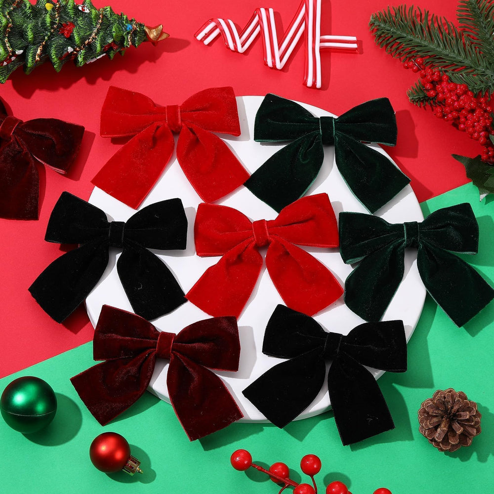 ProSuites velvet green bow close-up highlighting plush velvet texture.