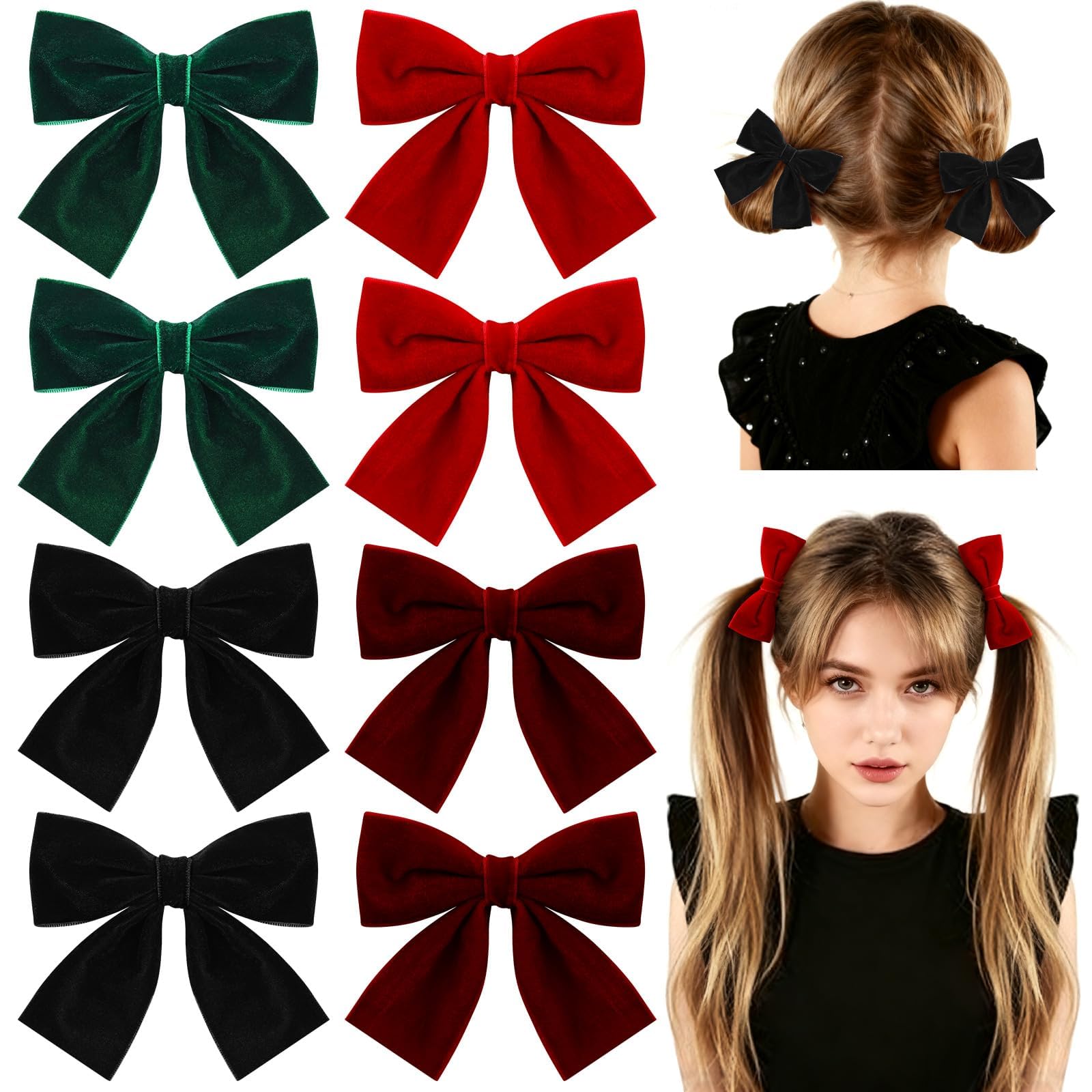 ProSuites velvet red bow set displayed on child-friendly accessories.