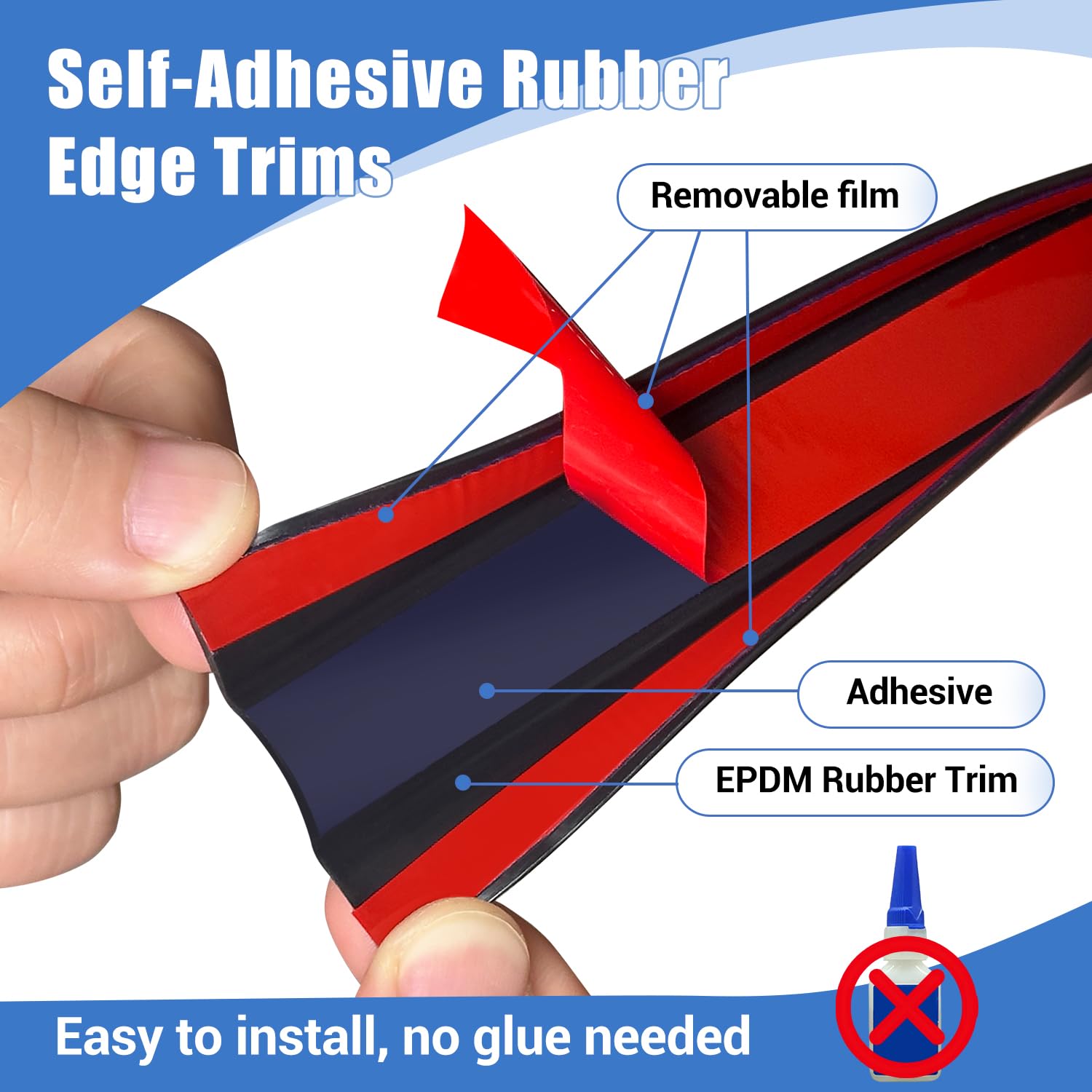 Protalwell edge trim easy-cut EPDM material for fast, flexible fitting.