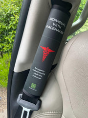 Protect Me seatbelt cover features kid-friendly visibility design for quick ID.