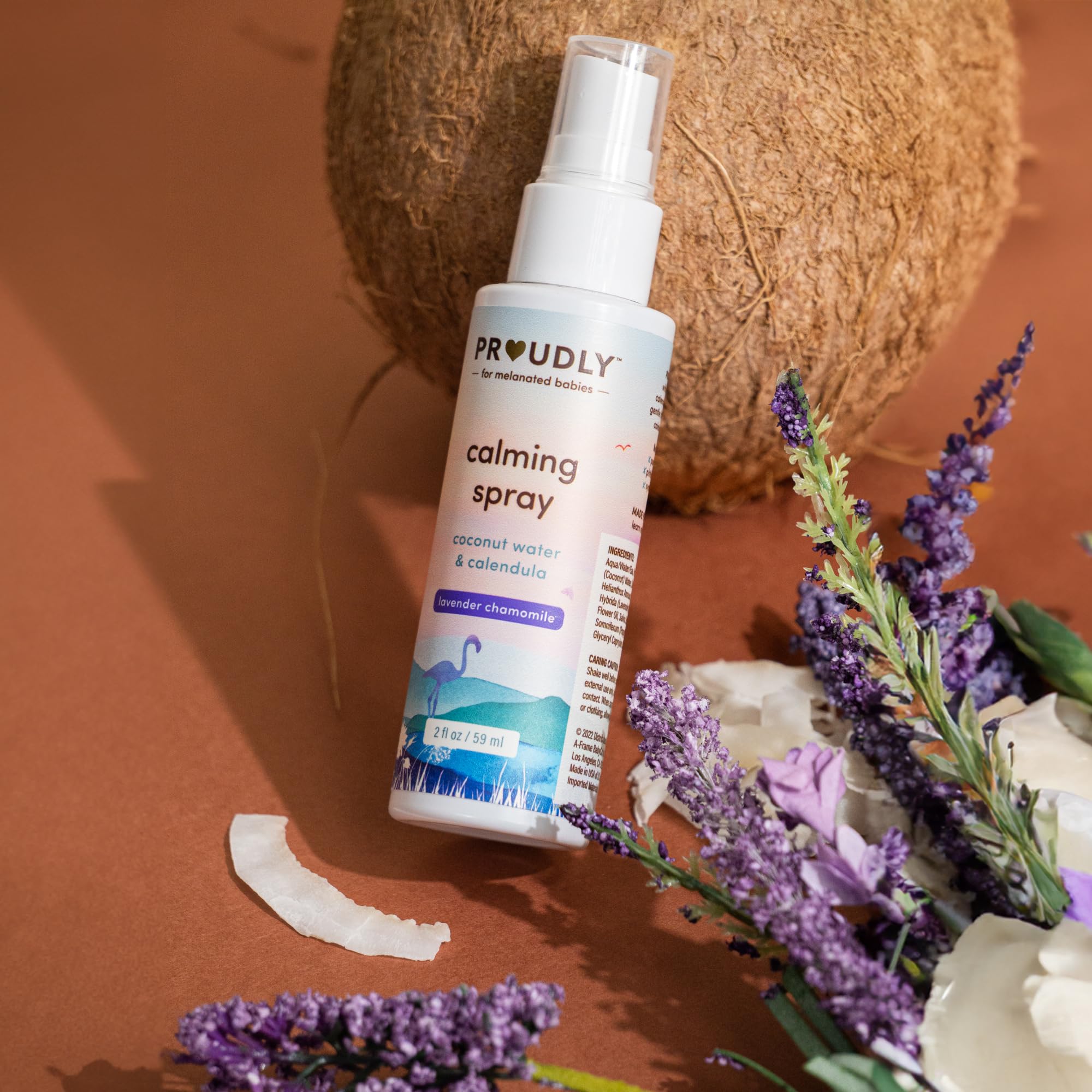 PROUDLY Calming Spray palm application for a gentle soothing touch.