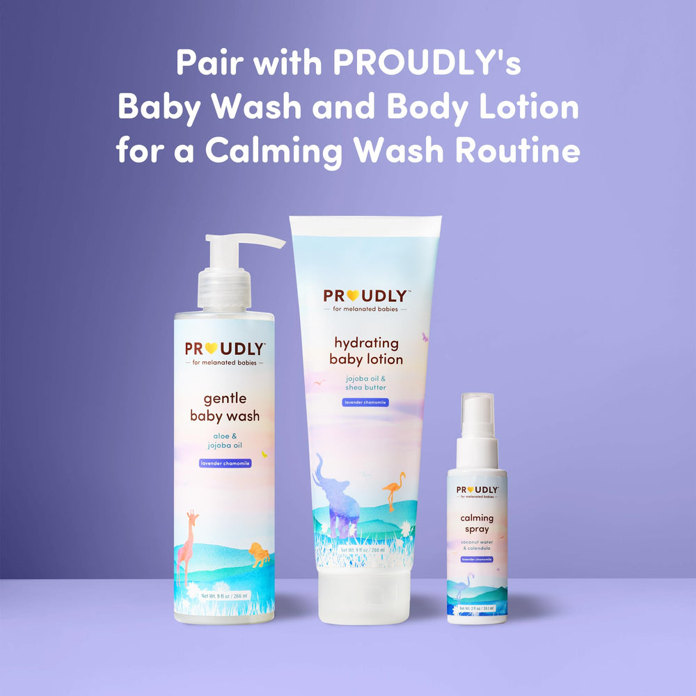 PROUDLY Calming Spray two-pack packaging highlights value and portability.