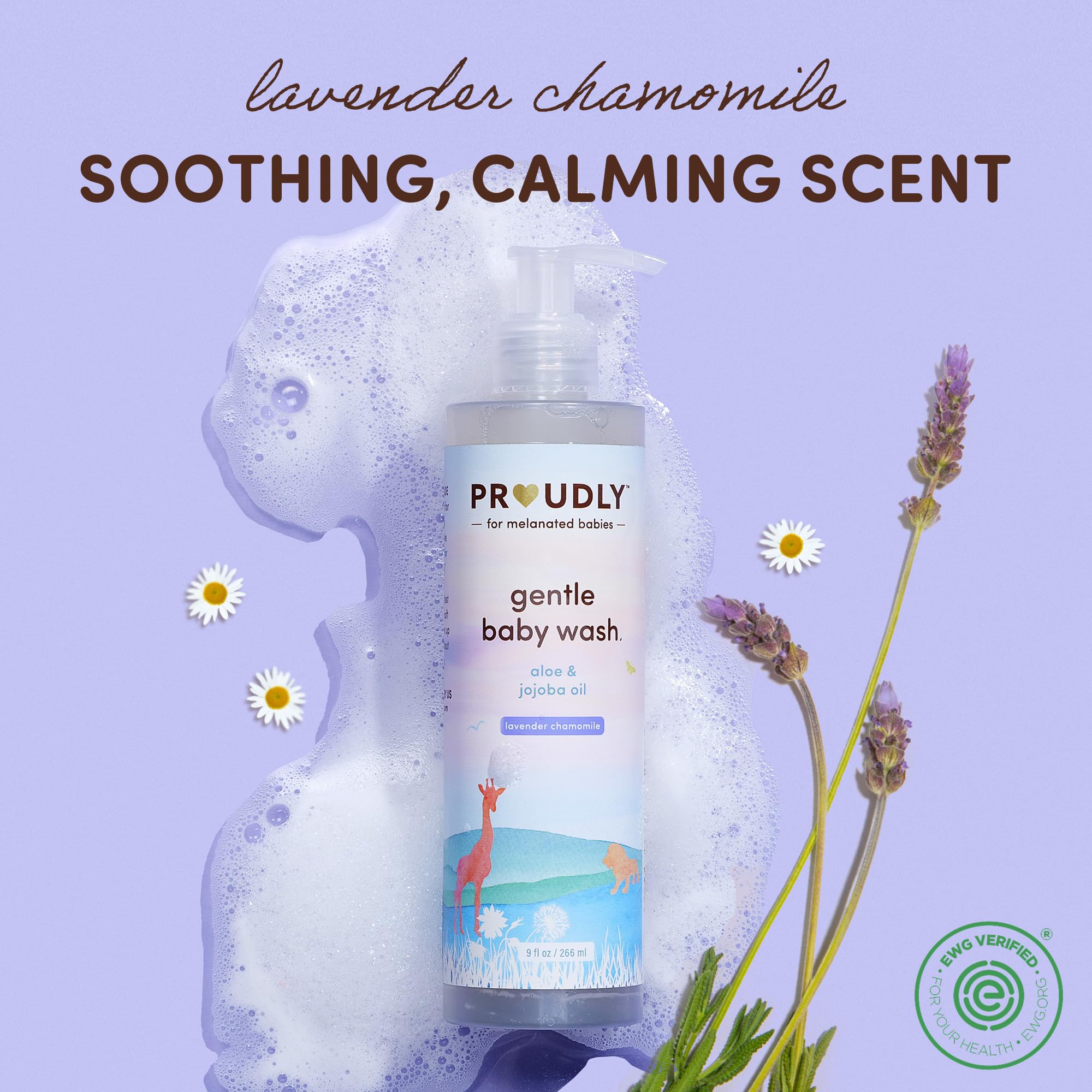 PROUDLY Gentle Baby Wash tear-free lather ideal for newborn bath routines.