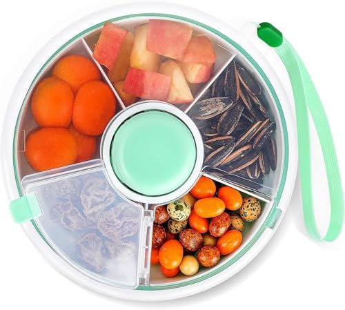 Proudy Snack Spinner front view highlights sturdy, safe design for on-the-go snacking.