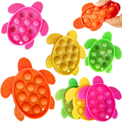 PSDFH 8pack silicone ocean sea turtle teething fidget—colorful chew toys soothe gums