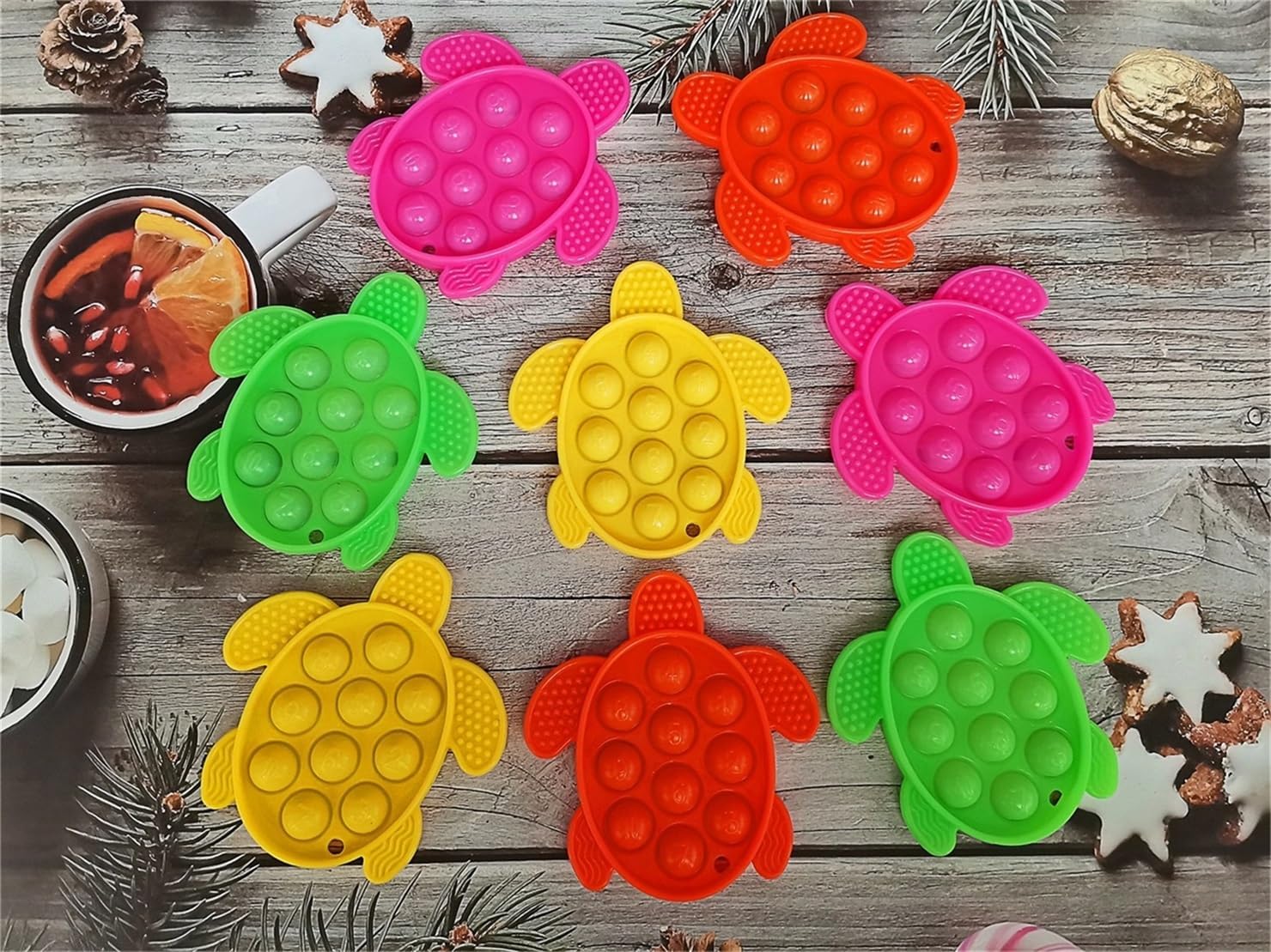 PSDFH ocean turtle teether—multicolor design engages babies during teething rituals