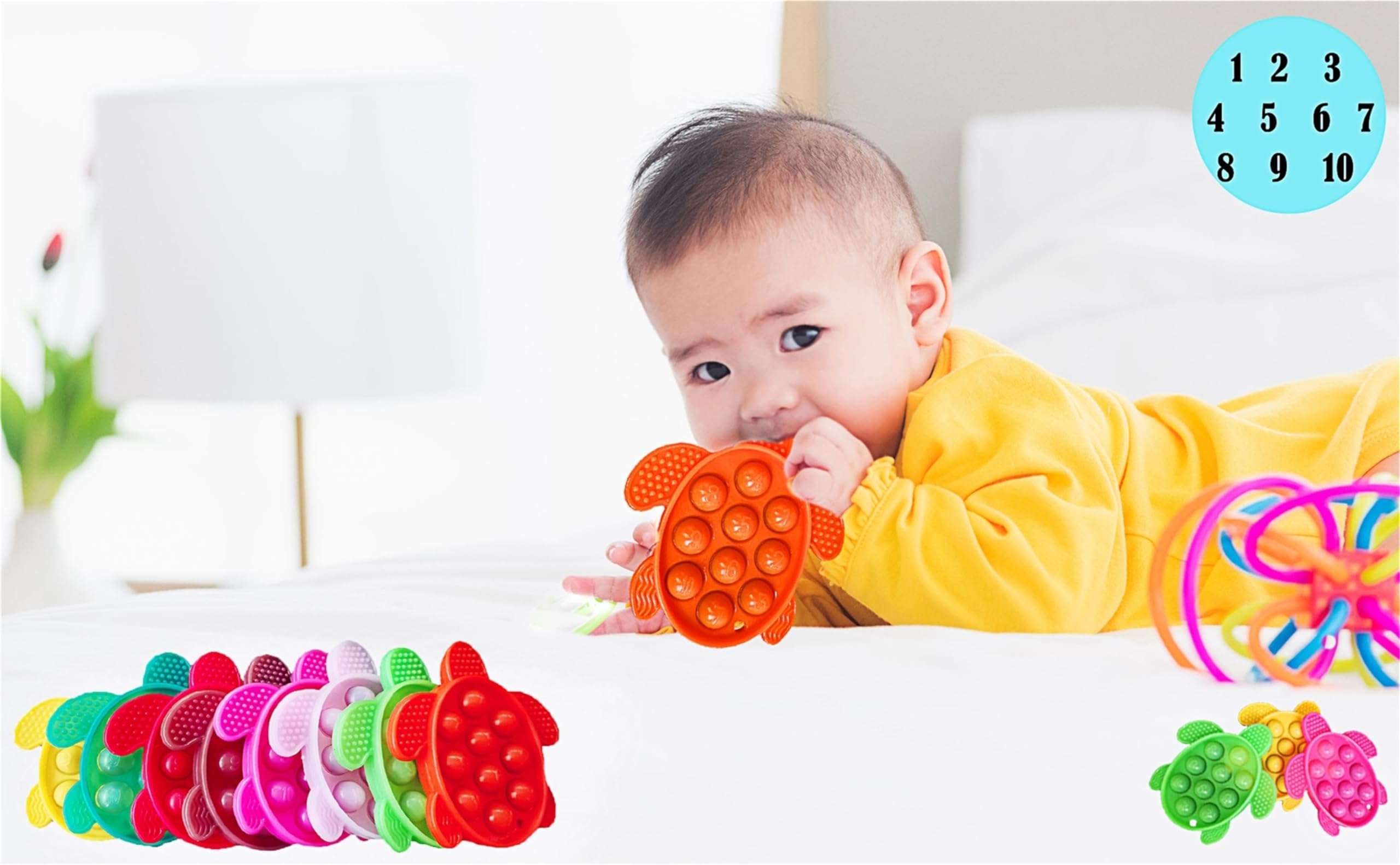 PSDFH silicone teething fidgets—keeps little hands busy during soothing moments