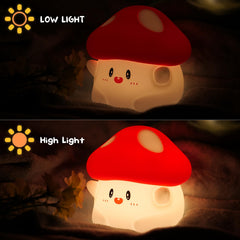 PSDRIQQ Mushroom Night Light offers two brightness levels for eye-friendly lighting.