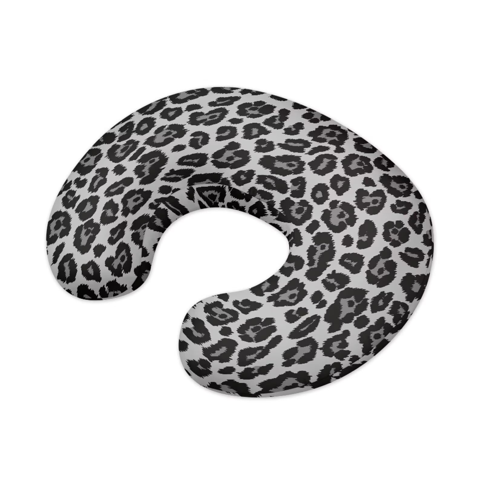 Psesaysky leopard nursing pillow cover fabric texture shows soft breathable material.