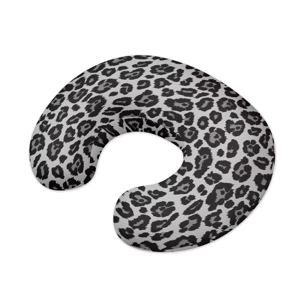 Psesaysky leopard nursing pillow cover fabric texture shows soft breathable material.