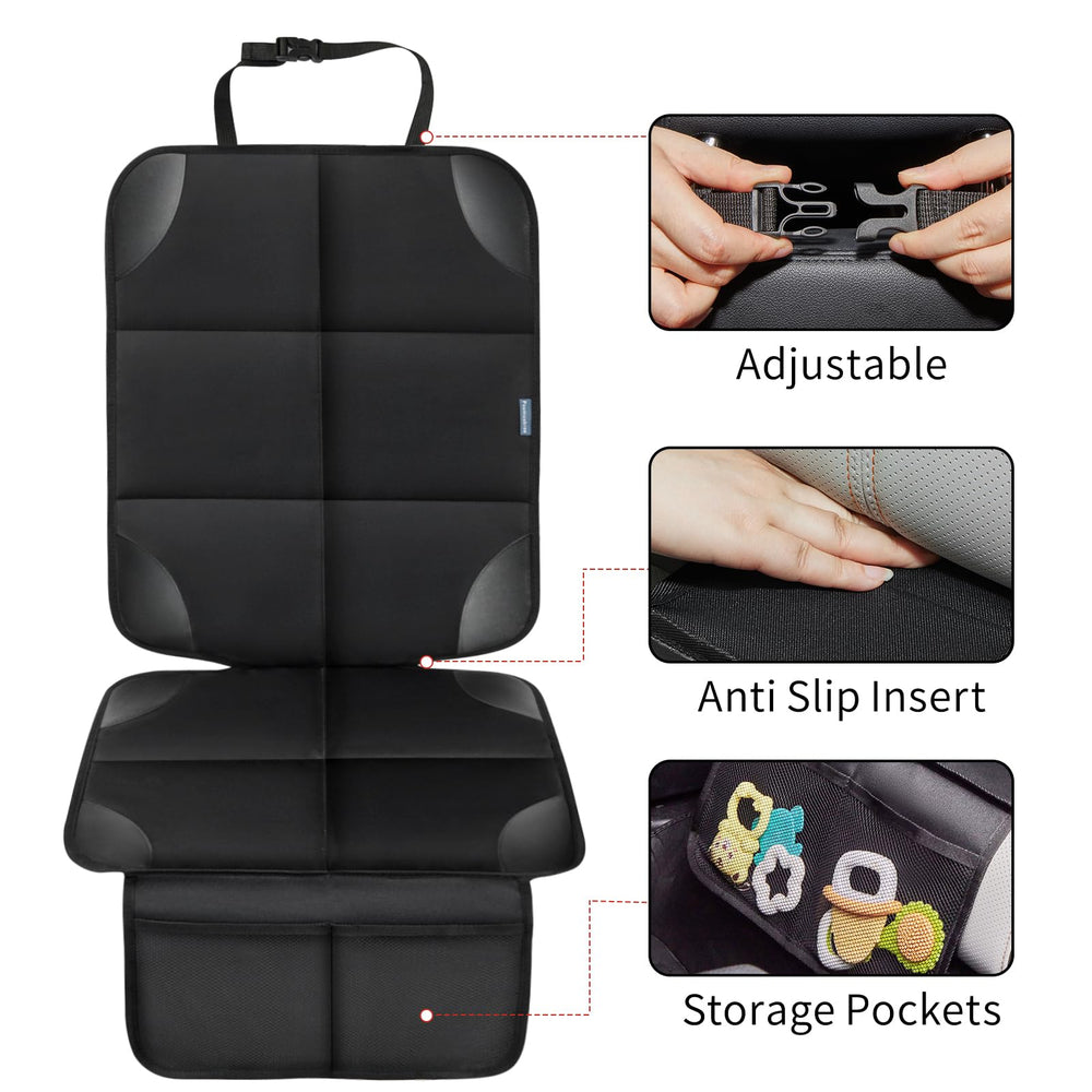 Psumuabrre protector with adjustable straps for a snug fit.