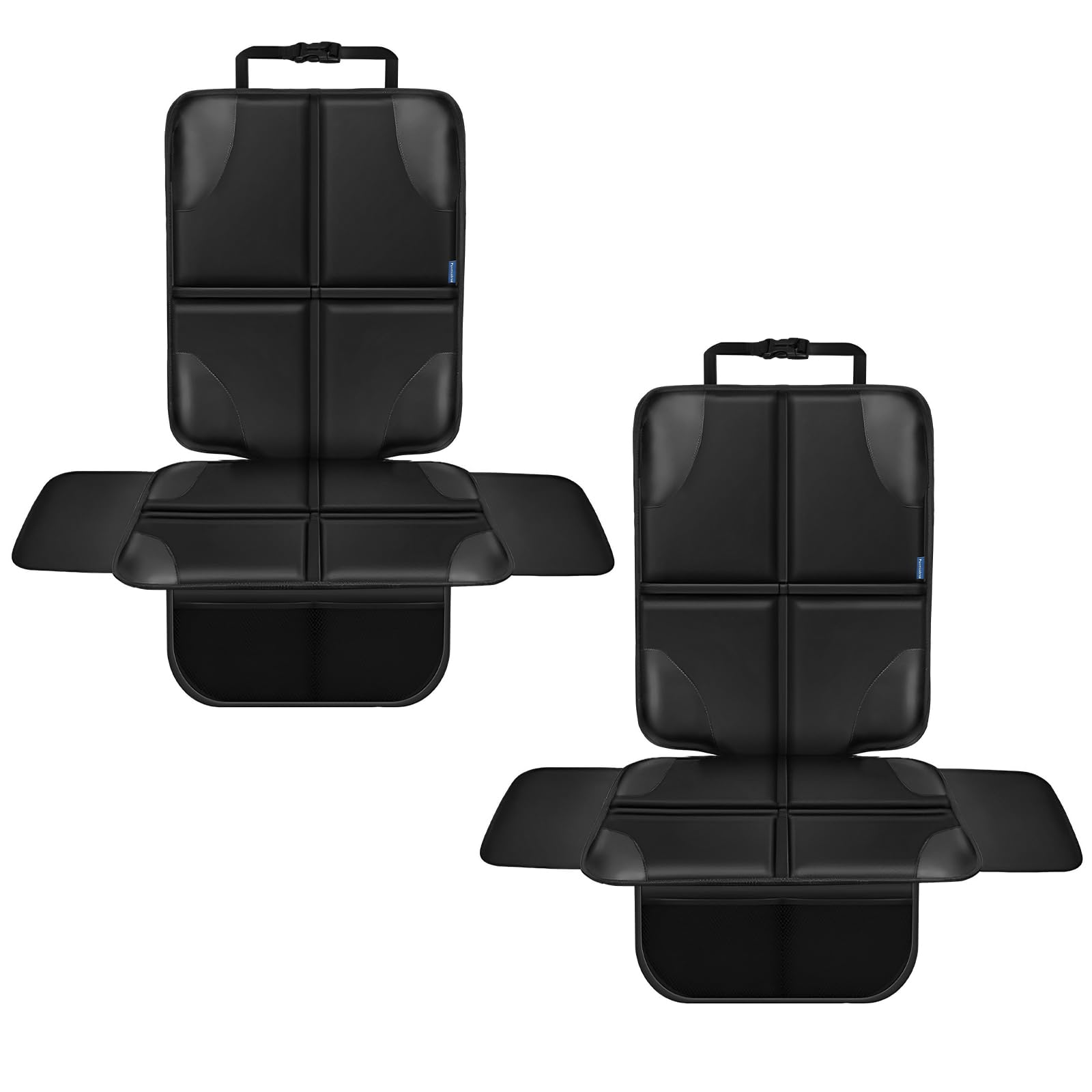 Psumuabrre car seat protector front view with thick padding protects upholstery.