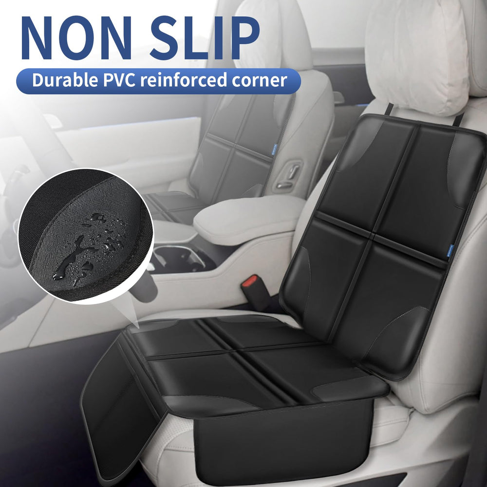 Psumuabrre car seat protector offers full-seat coverage.