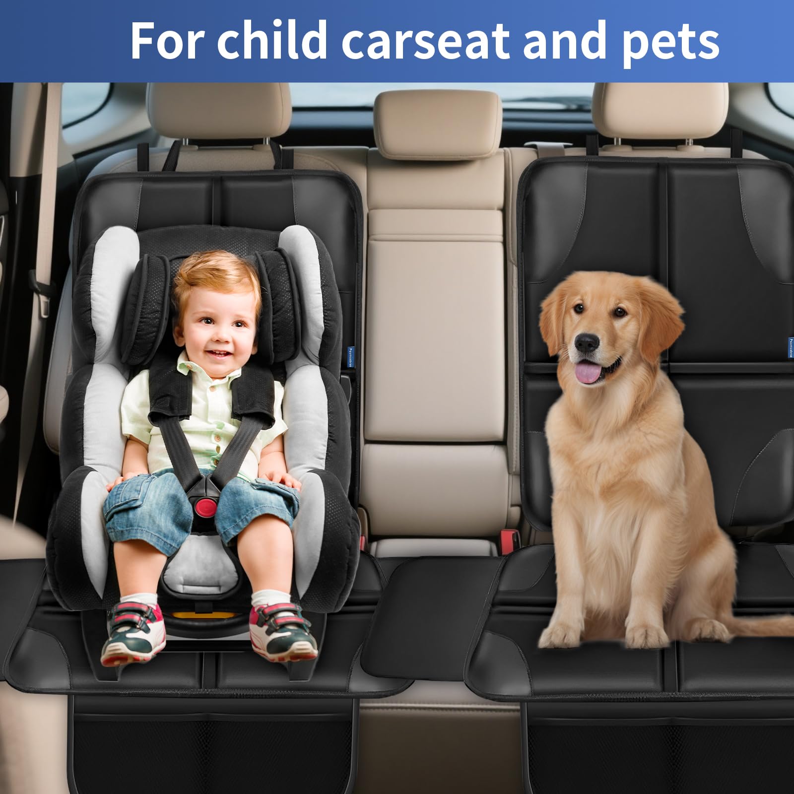 Psumuabrre car seat protector waterproof back shields seats from moisture.