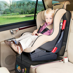 Psumuabrre car seat protector uses waterproof materials to guard upholstery from spills.