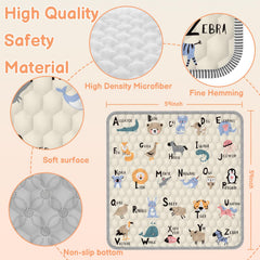Ptcide Baby Play Mat 59x59 unfolded flat, spacious for floor play and activities.