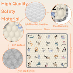 Ptcide Baby Play Mat anti-slip base stabilizes on floors